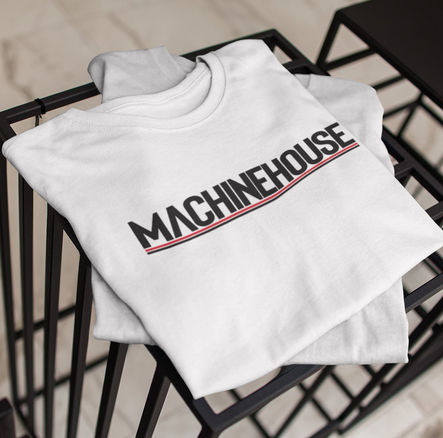 Machine House Underline Tee - White - Womens
